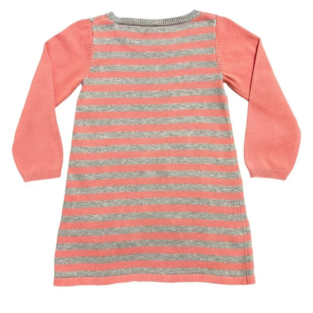 Gymboree 3T Pink Striped Penguin Appliqué Sweater Dress